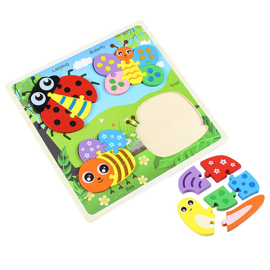 3d Wooden Puzzle Board Four Insects #1968