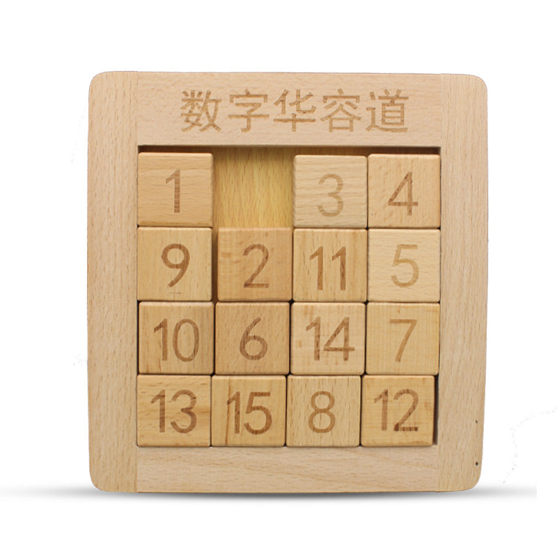 Wooden Number Sliding Game Magic Cube