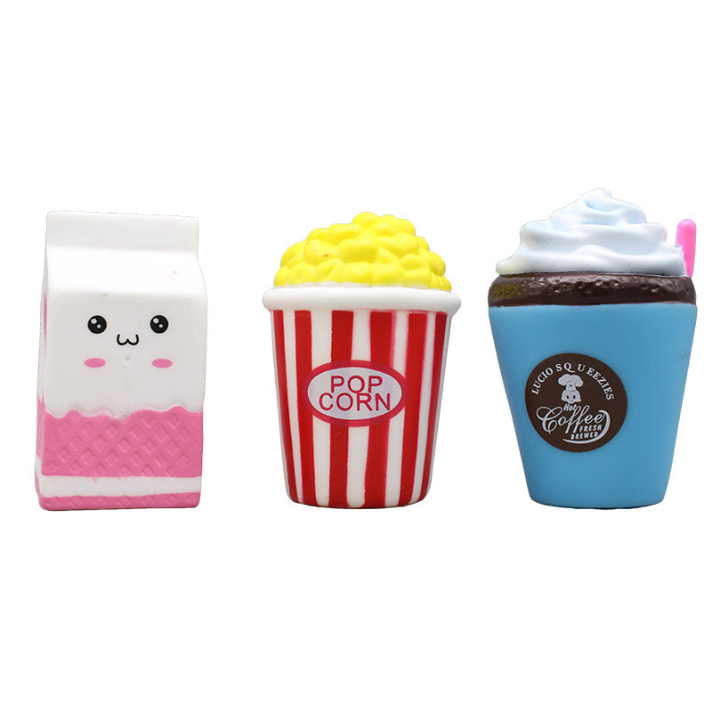 Adorable Food-Themed Squishy Toys 6 Pcs
