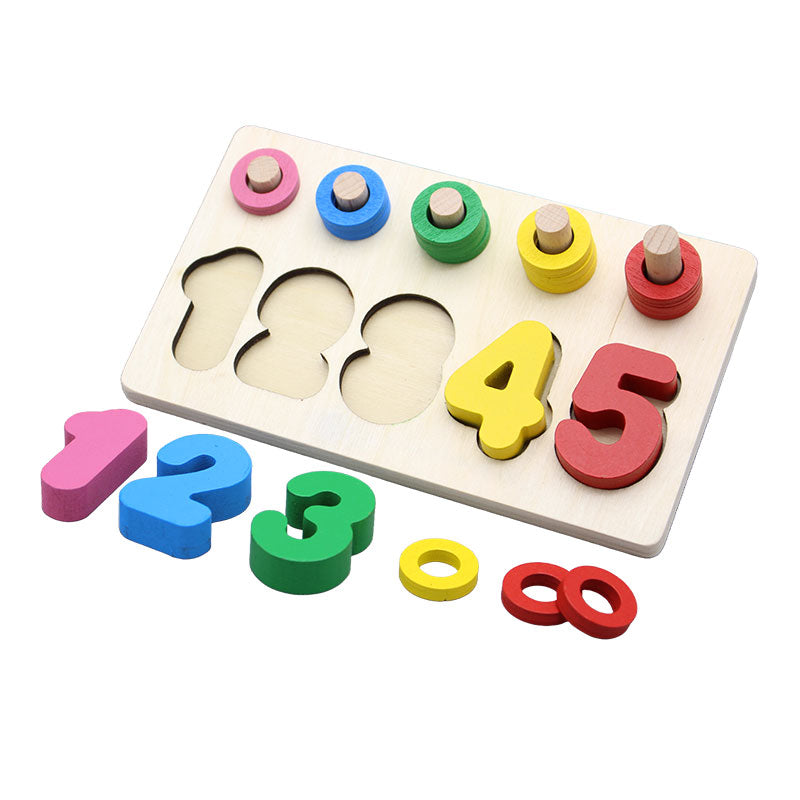 Rainbow Five Column Digital Plate Wooden