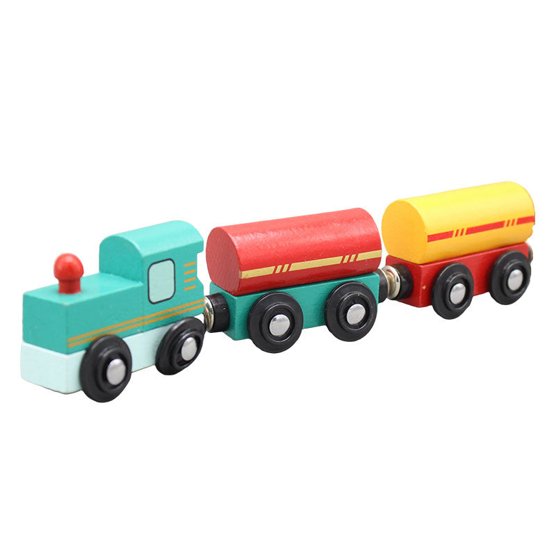 Wooden Magnetic Train with Traffic Signals #1919