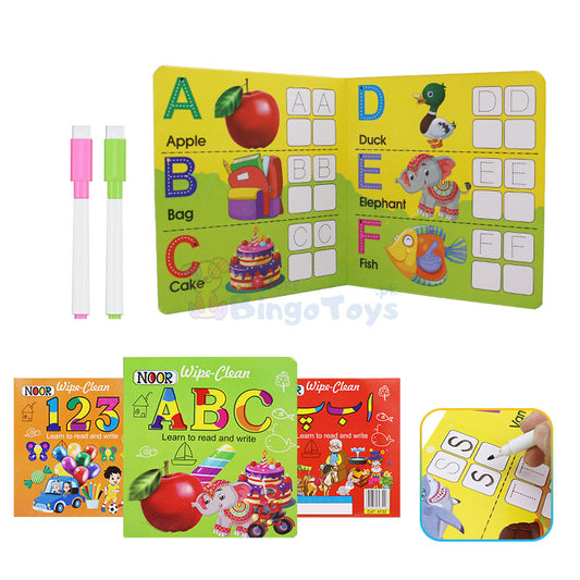 Reading and Write & Wipe Cardboard 3 Book Bundle
