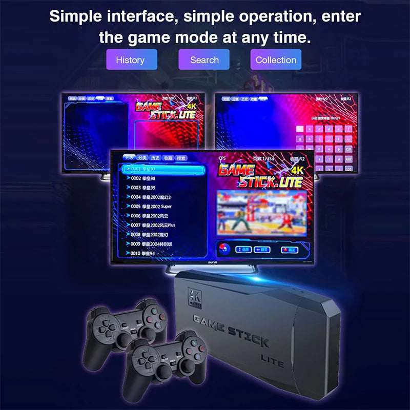 4k Game Stick with Two Controllers