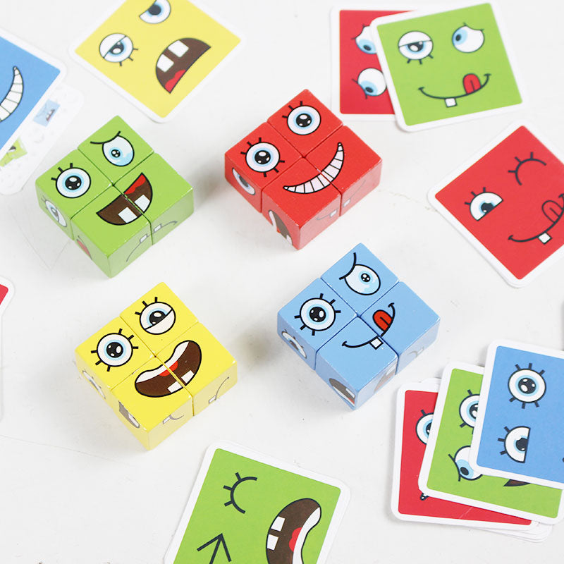 Expression Puzzle Blocks Game Wooden #1962