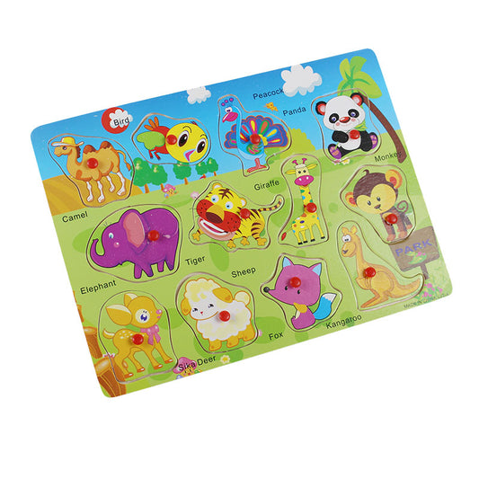 Animals Wooden Peg Puzzle Board (L22)