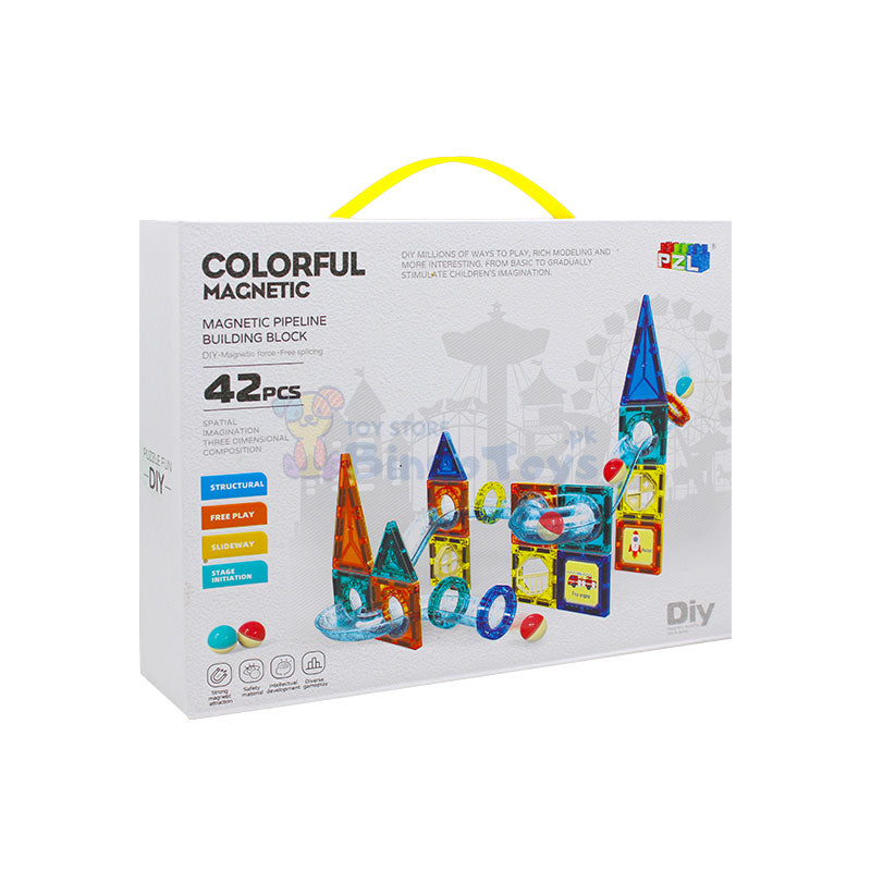 42 Pcs Magnetic Pipeline Building Block