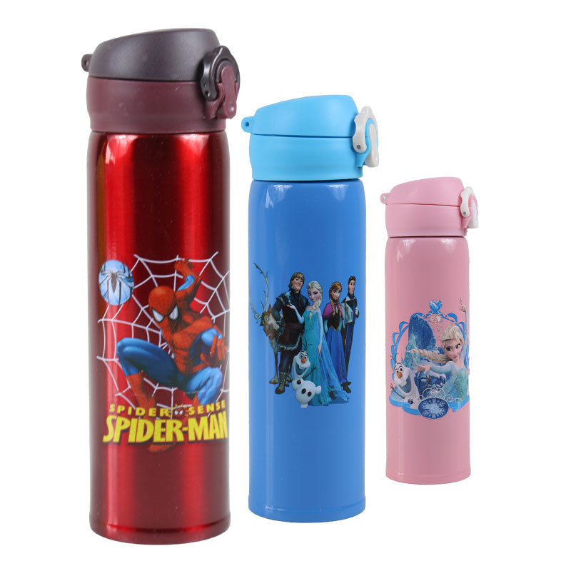Stainless Steel Cartoon Character Bottle for Boy & Girl #01960