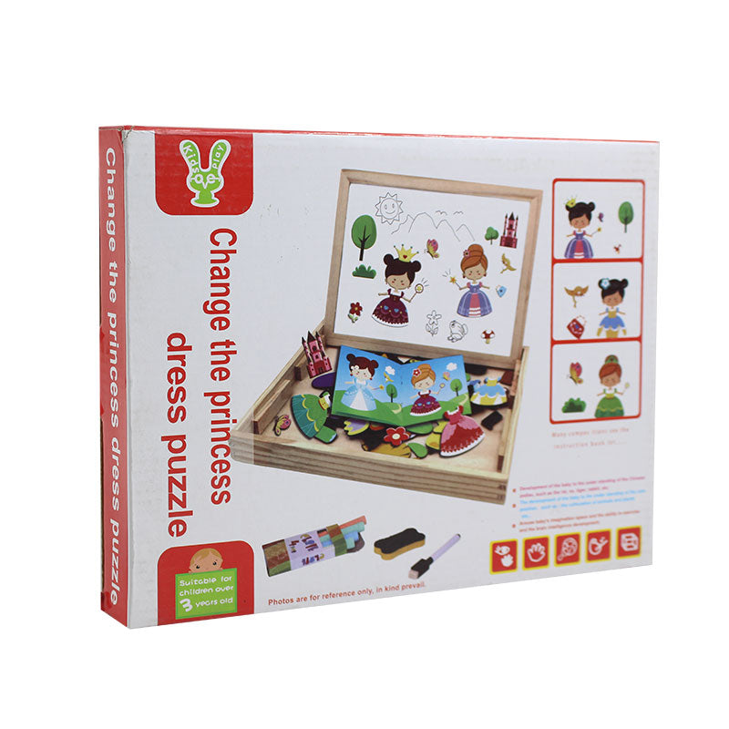 Change the Princess Dress Wooden Puzzle Board