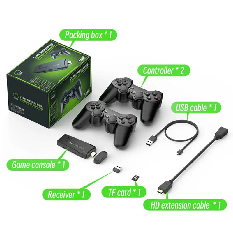 4k Game Stick with Two Controllers