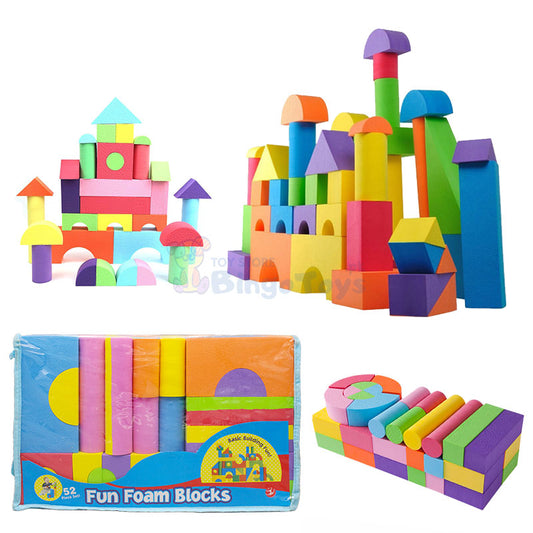 52 Pcs Fun Foam Building Blocks Medium