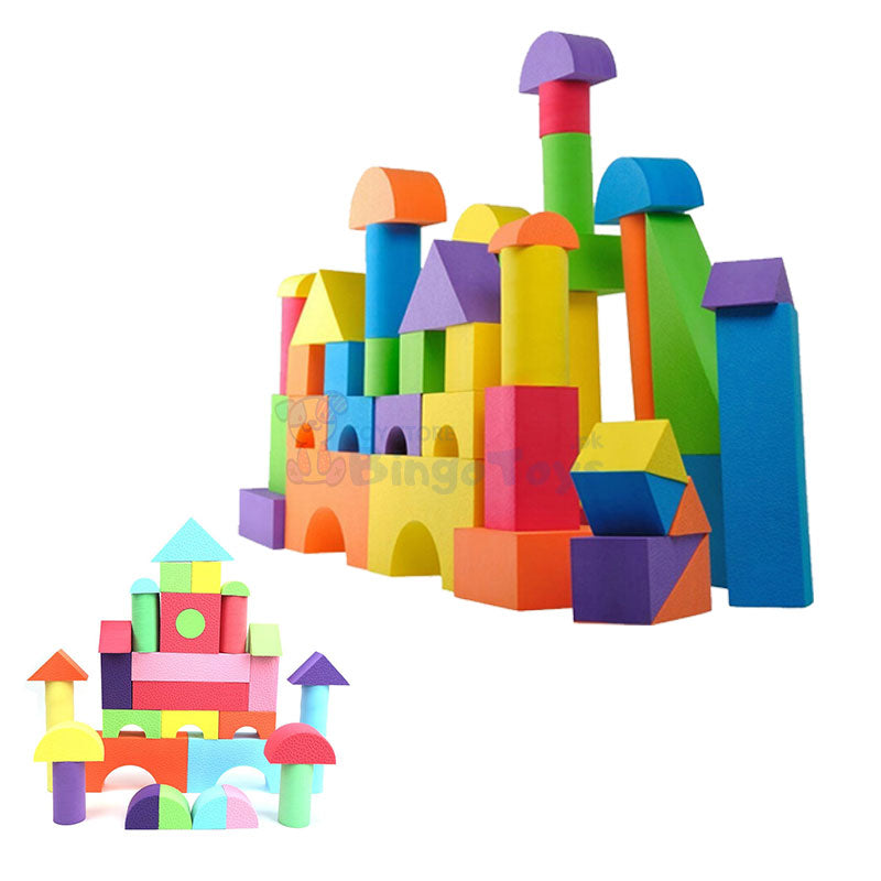 52 Pcs Fun Foam Building Blocks Medium