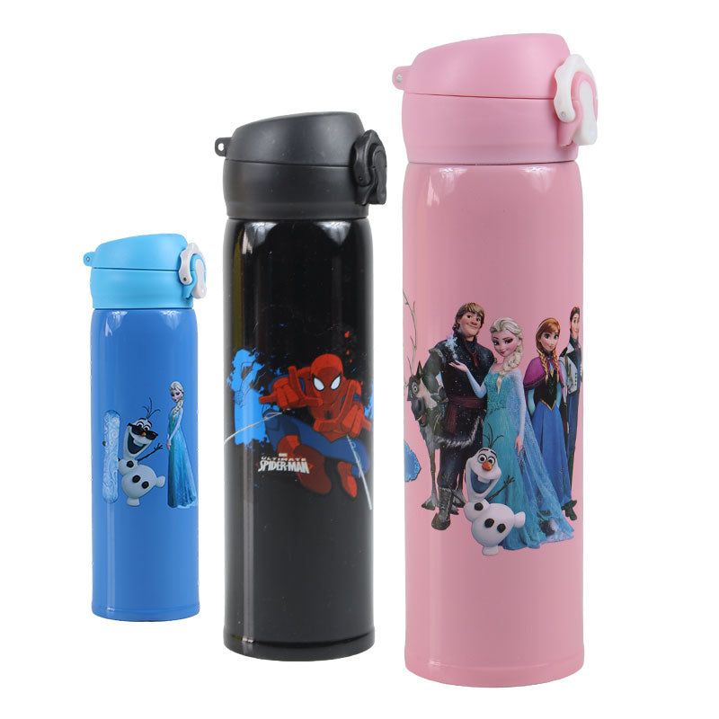 Stainless Steel Cartoon Character Bottle for Boy & Girl #01960