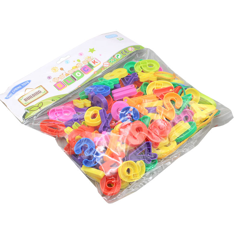 Capital Alphabets and Numbers Plastic Blocks Game