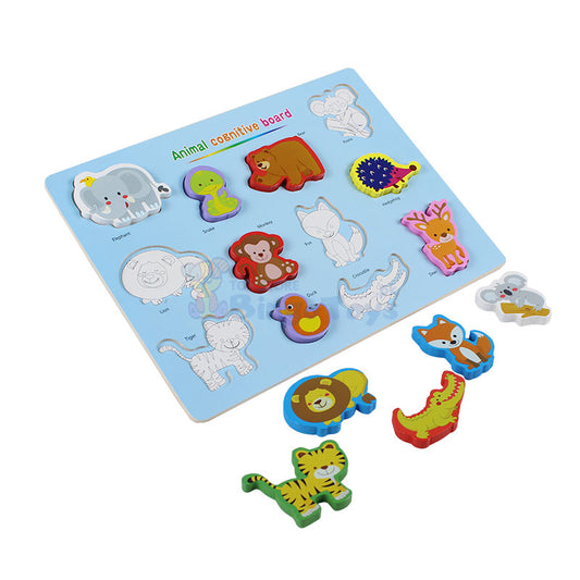 Animal with Names Cognitive Wooden Board #1946