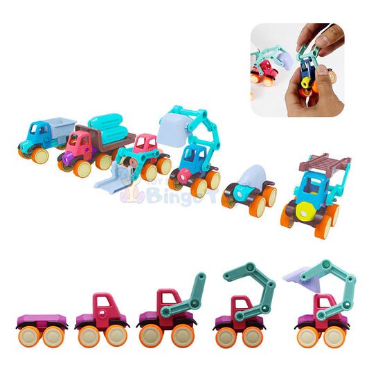 Magnetic Sticks DIY Construction Vehicles 40 Pcs