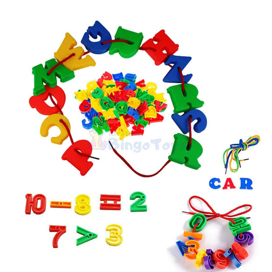 Capital Alphabets and Numbers Plastic Blocks Game