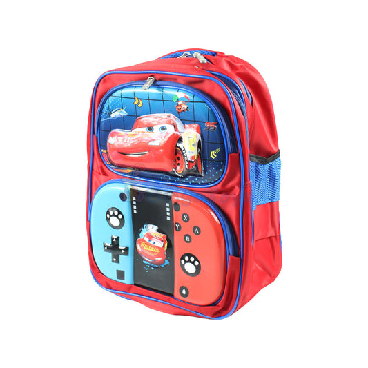 Car Embossed School Bag 17 inch (1757)