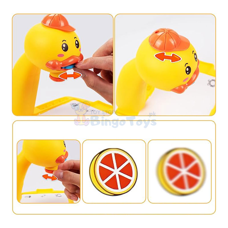 Cute Duck Drawing Projector With Light & Music