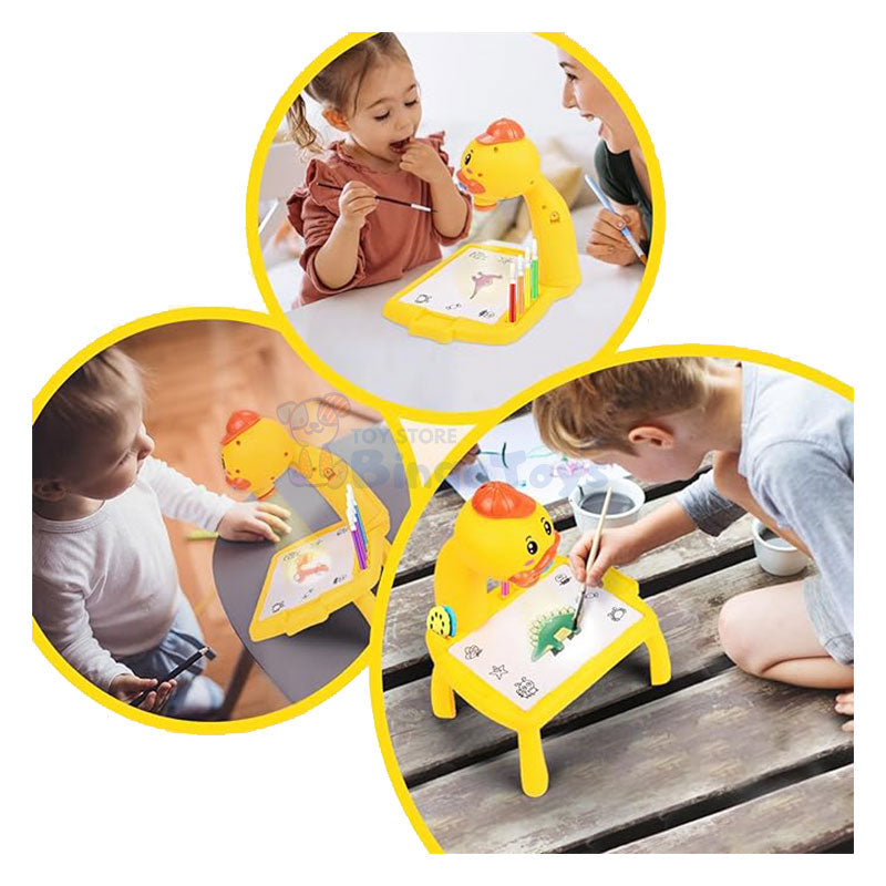 Cute Duck Drawing Projector With Light & Music