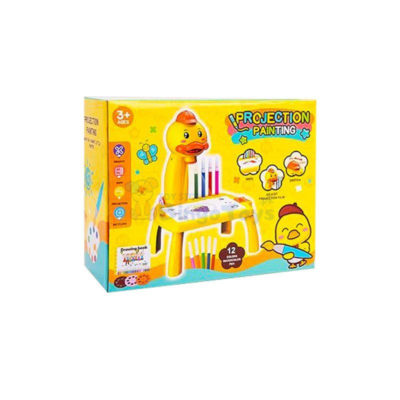 Cute Duck Drawing Projector With Light & Music