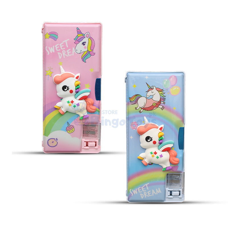 Unicorn Pencil Box with Sharpener #1909