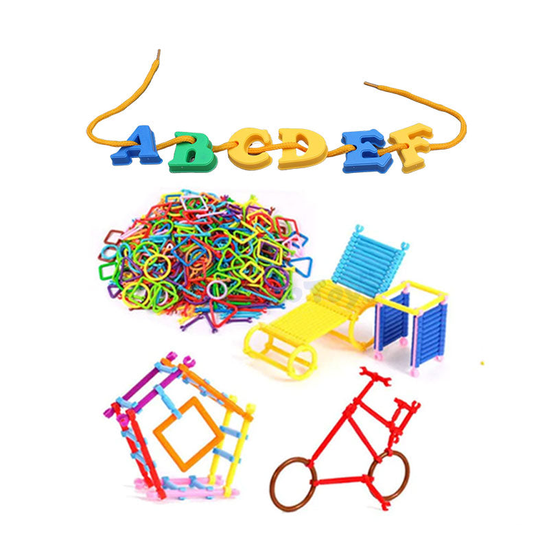 Educational Alphabet & Stick Puzzle Blocks (1449)