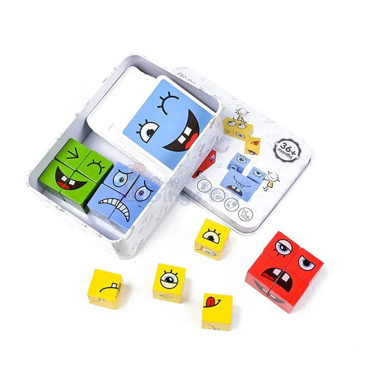 Expression Puzzle Blocks Game Wooden #1962