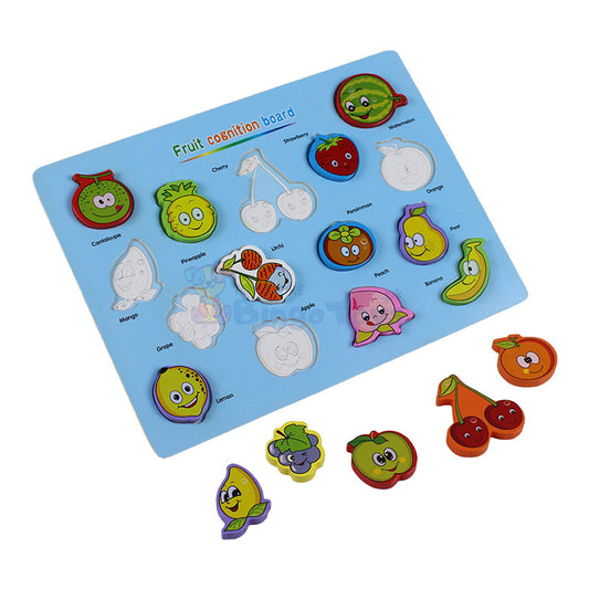 Fruit with Names Cognition Wooden Board #1944