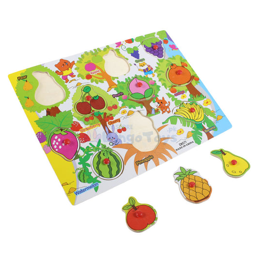 Fruits Wooden Peg Puzzle Board (DX571)