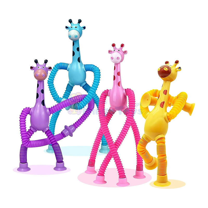 Giraffe pop Tube with Light Set of 2