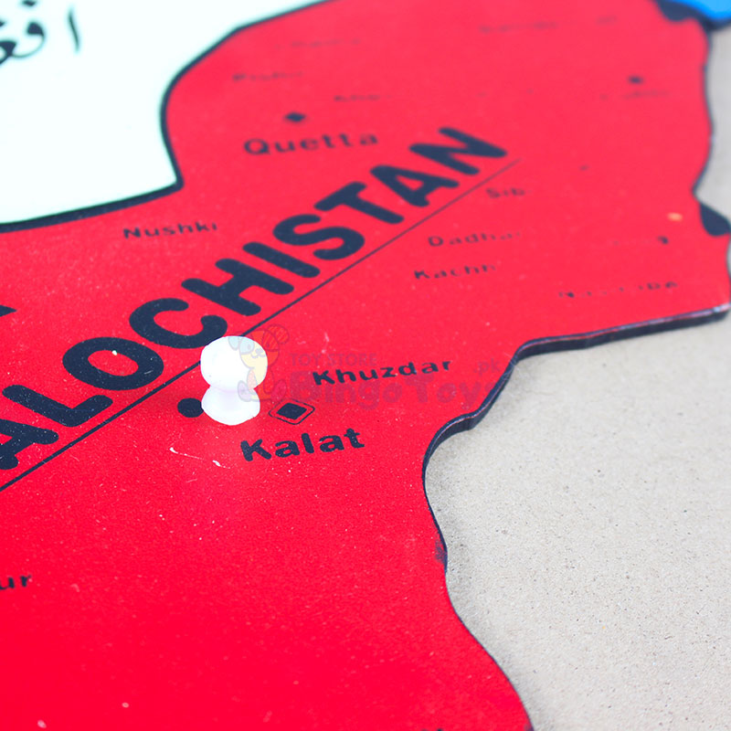 Wooden Montessori Puzzle Map of Pakistan with Names
