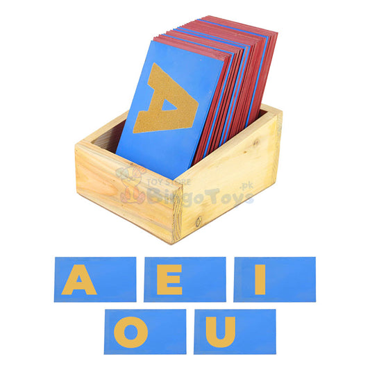 Montessori Capital Alphabet Sandpaper Letters with Boxes