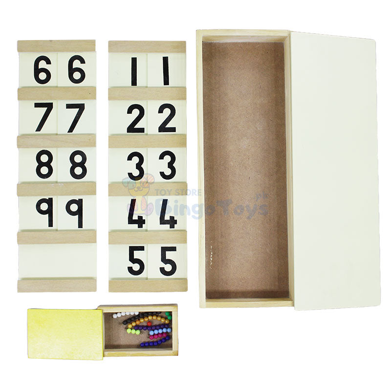 Montessori Wooden DIY Ten Board with Beads