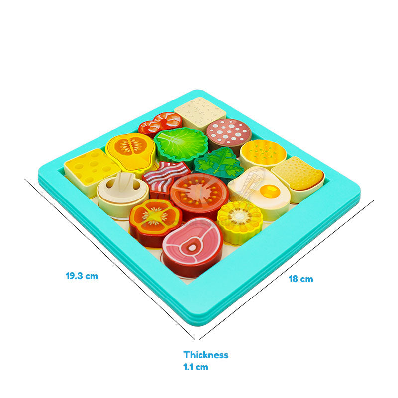 Montessori Wooden Vegetables Jigsaw Puzzle Board