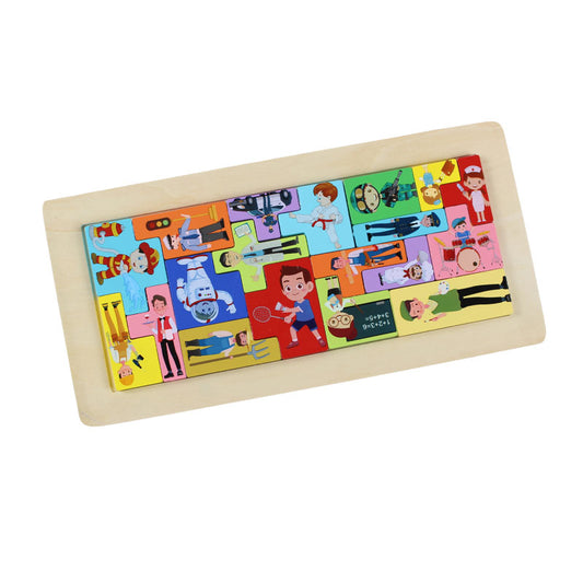 3D Wooden Jigsaw Puzzle Board for Curious Toddlers #1972