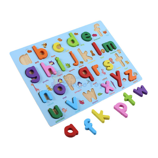 Small Alphabets (abc) Cognition Wooden Puzzle Board #01948