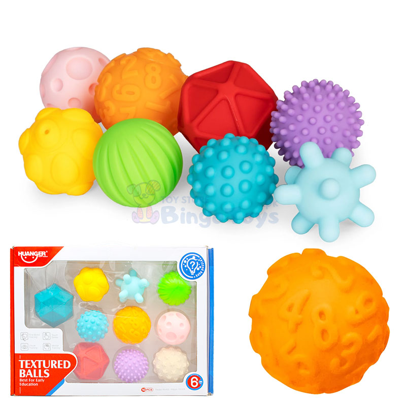10 Pcs Textured Soft Balls for kids