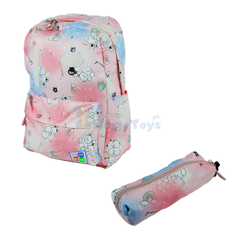 Funny Nick School Bag with Pouch 18″