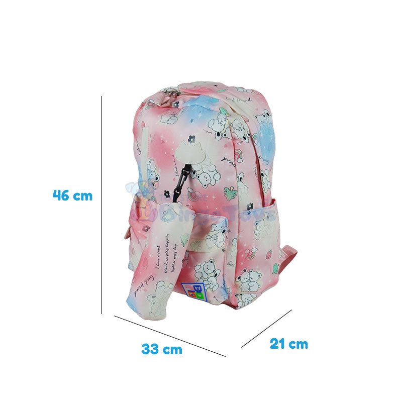 Funny Nick School Bag with Pouch 18″