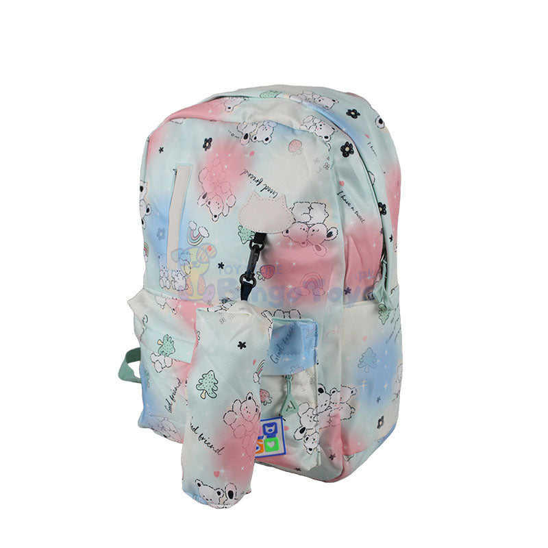 Funny Nick School Bag with Pouch 18″