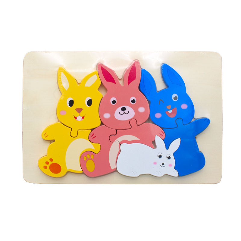 3D Wooden Animal Puzzle Board