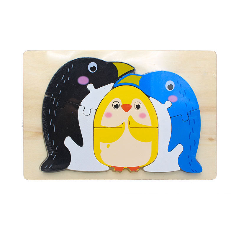 3D Wooden Animal Puzzle Board