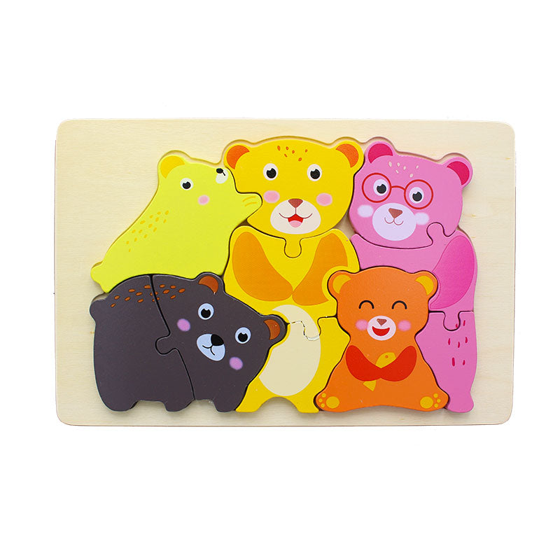 3D Wooden Animal Puzzle Board