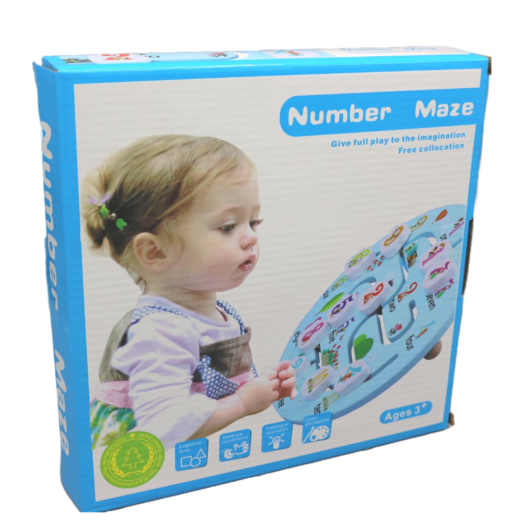 Wooden Number Maze Toy