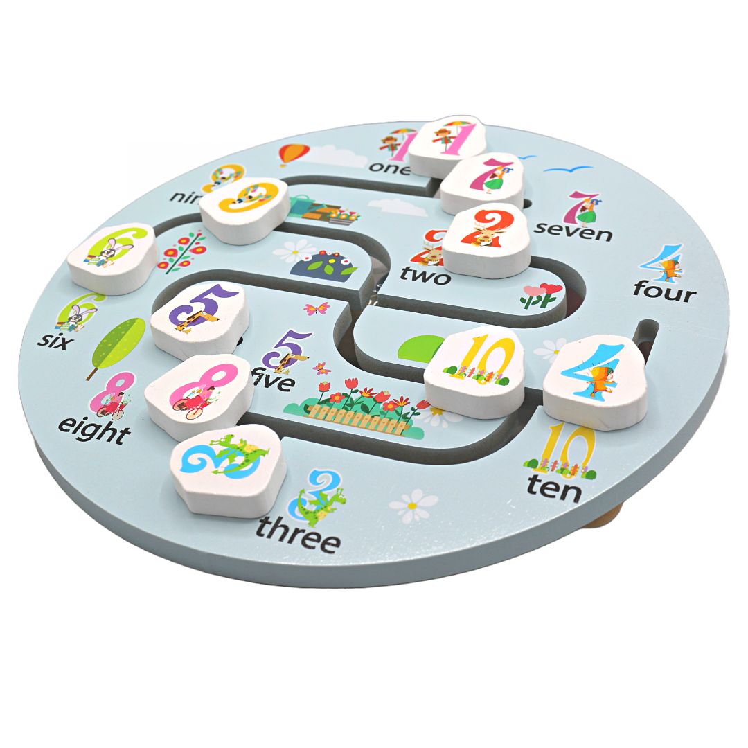 Wooden Number Maze Toy