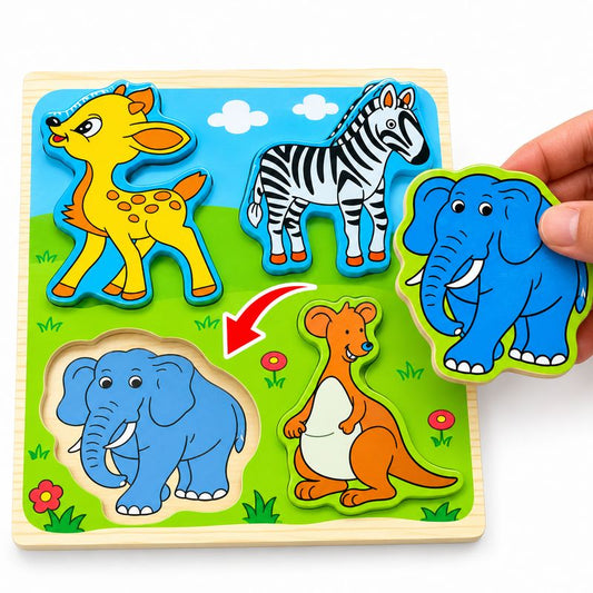 Wooden 3D Chunky Puzzle Board