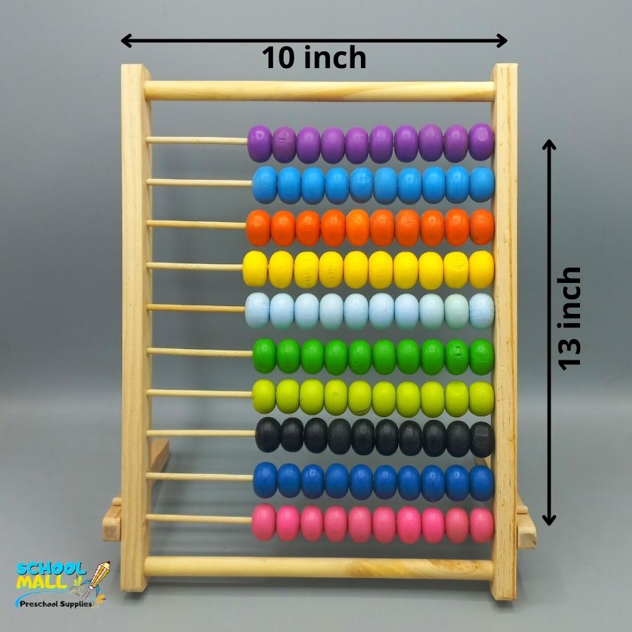 abacus ten stalls computing rack, educational toys, preschool, montessori, wooden toys