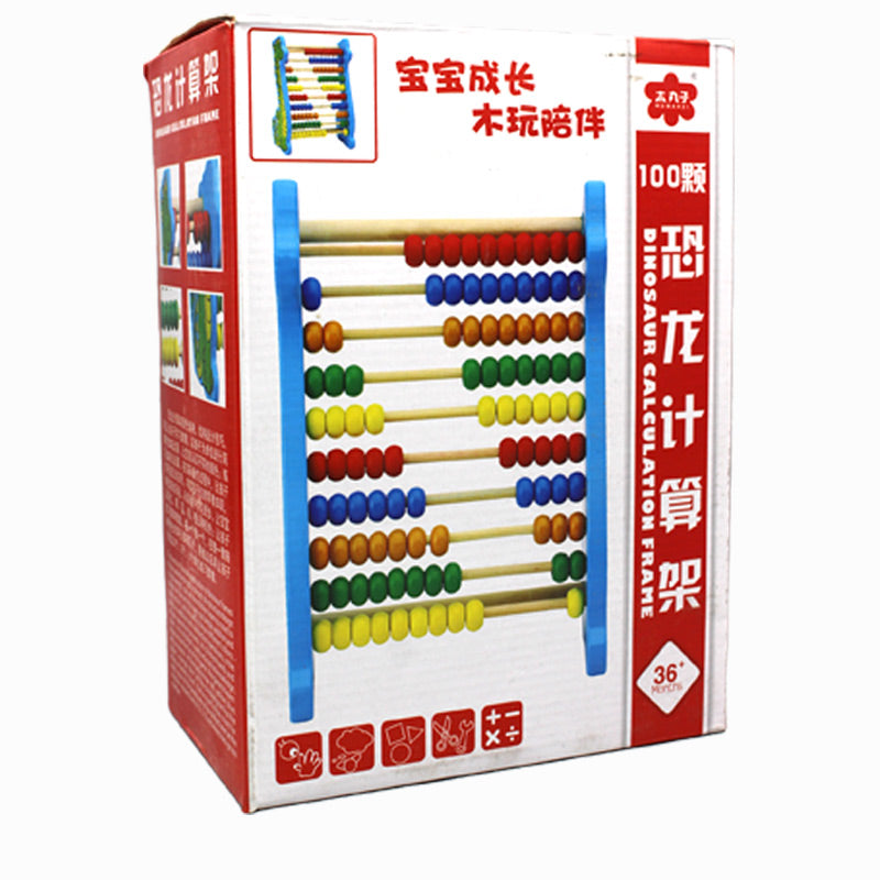 10 Rows Abacus Dinosaur Calculation Frame