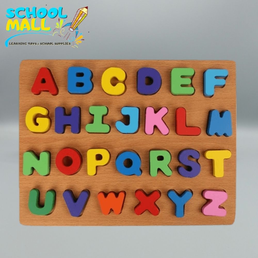 abc wooden board, preschool, montessori