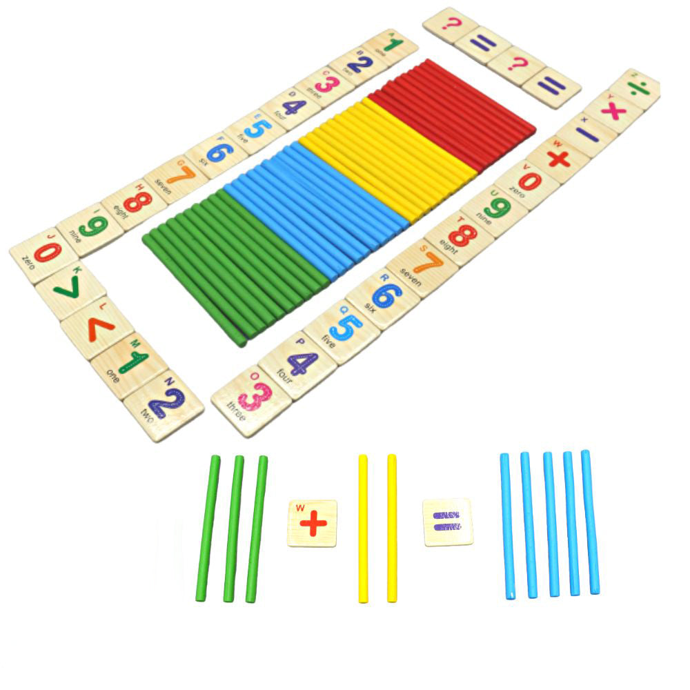 Wooden Mathematical Intelligent Stick & Numbers